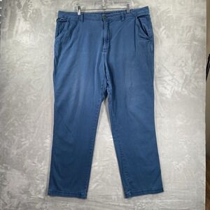 Gramicci Pants men's 42x30 Classic Fit Chino Flat Front Blue Outdoor Climbing